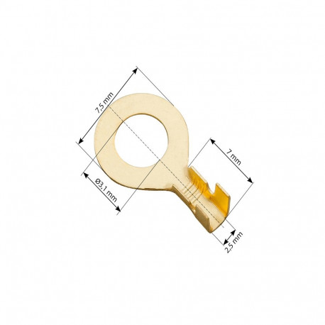 43-095# Konektor nieizolowany oczkowy 3,1/7,5/7 100szt.