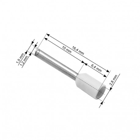 43-066# isoleeritud otsik 0,75/10 valge 100 tk