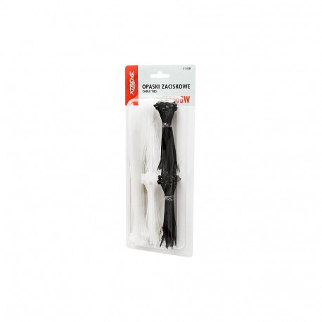 41-408# Opaska zaciskowa zestaw czarny/biały 2,5x100mm ct250bw