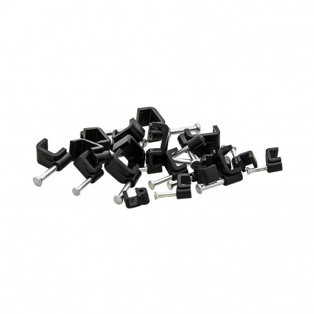 42-008# Uchwyt kabla 10/5mm czarny płaski (5 tk.)