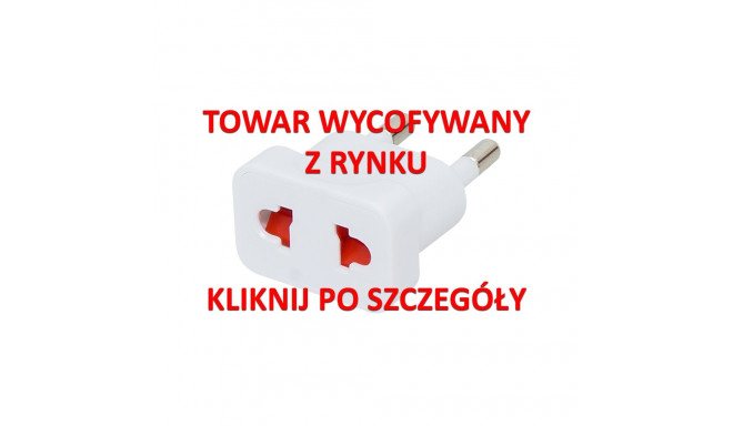 1052# Wtyk sieciowy wtyk pl/gniazdo usa mini biały (10 tk.)