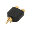 1014# Rozgałęźnik rca: wtyk-2 gniazdo złoty (20 tk.)