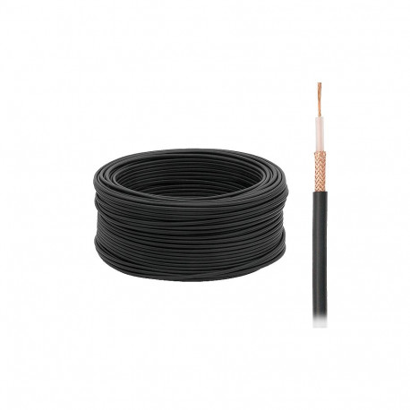 1711# koaksiaalkaabel rg58 50ohm rg100 (100 tk.), must