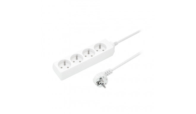 9709# ps-470p 4-pesaga maandusega pikendusjuhe 5m valge 3x1mm