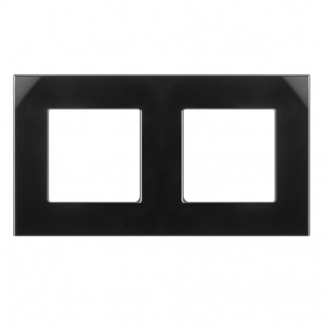 Szklana ramka Maclean, podwójna, czarna, 157x86mm, MCE729B