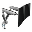 Uchwyt na dwa monitory gamingowy NanoRS, podświetlenie LED RGB, 17-32", max. 9kg, VESA 75x75 / 100x1