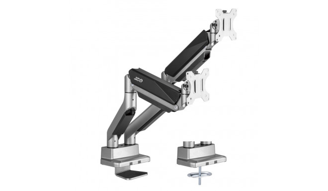 Universaalne kahe monitori lauakinnitus Ergo Office, gaasvedru 17"-35" 15kg, VESA 75x75 / 100x100, E
