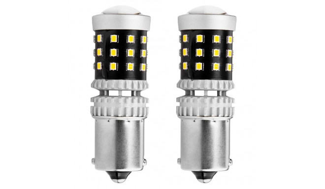 Żarówki led canbus 2016 39smd 1156 ba15s p21w r10w r5w white 12v 24v amio-02799