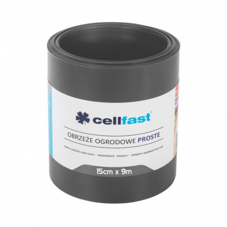 Obrzeże ogrodowe proste 15cm x 9m Cellfast grafitowe