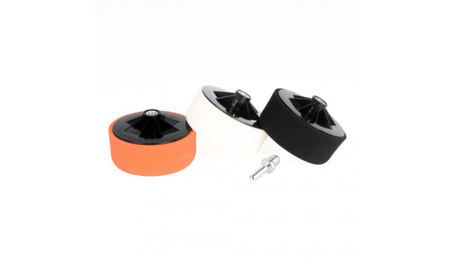 Poleerimiskäsnade komplekt 3x125mm + adapter m14 amio-02648