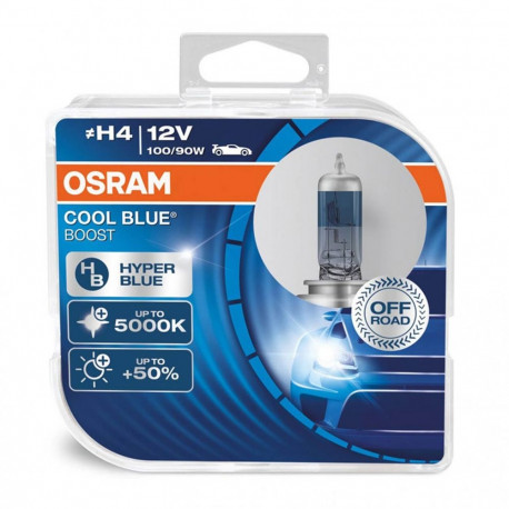 Osram H4 12V 100/90W P43t cool blue boost 5500K halogeenpirn 2 tk