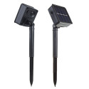 Solarne lampki LED Maclean, 2,4m długościi, 144 diody LED, 8 sopli RGB, tryb opadających sopli, bate