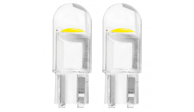 Żarówki led standard t10 w5w cob hpc 12v clear white amio-02645