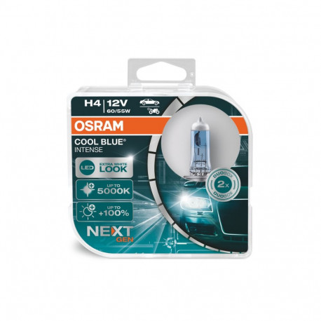 Osram H4 12V 60/55W P43t cool blue next gen 5000K halogeenpirnid, 2 tk