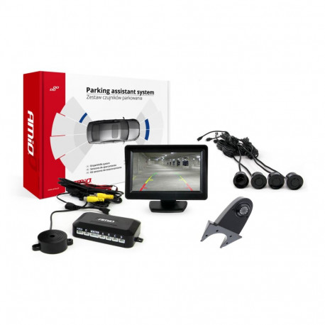 Parkimisandurite komplekt tft01 4,3" kaameraga hd-502-ir 4 mustad andurid