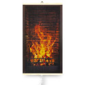 Grzejnik na podczerwień - giętki panel grzewczy 430W TRIO wzór 1 kominek, wymiary 100x57cm z regulat