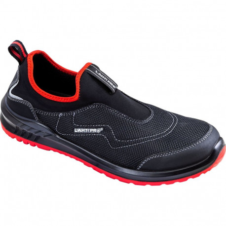 lahti must-punased 3d-kootud ilma paelteta poolsaapad s1p src "45" ce