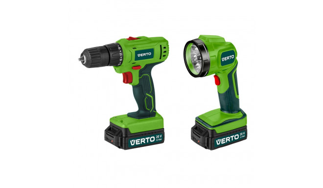 akutoitega puur-kruvikeeraja 2 x 20V, Li-Ion/1.5Ah, kohver + taskulamp