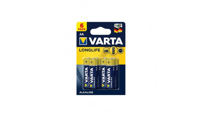 6x patarei R-06 R06 AA 1,5V alkaalne longlife Varta