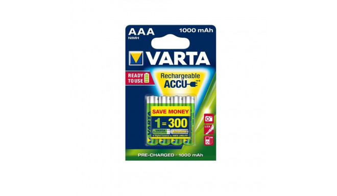 4x akupatareid R-03 R03 AAA 1000mAh Varta Ready2use