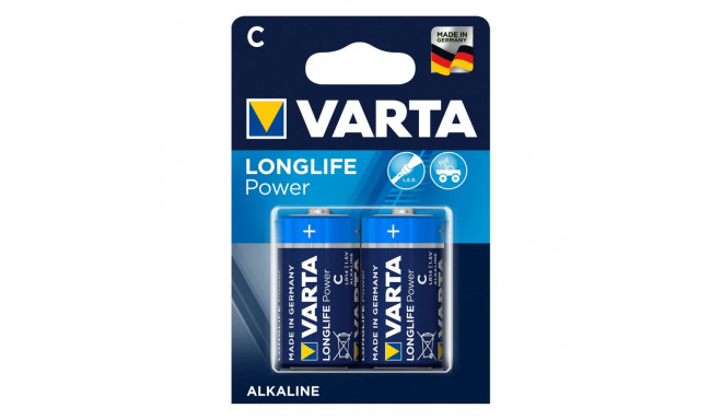 2x patarei R-14 LR14 C 1,5V alkaalne Varta longlife blister