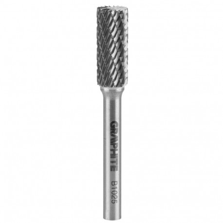 metallifrees HM tüüp B (silindriline, ülaosateradega) 10x25 mm, varras 6x45 mm