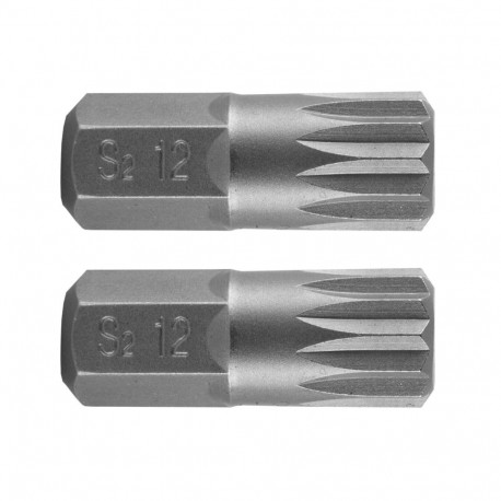 Spline-otsik M12 x 30 mm, S2, 2 tk