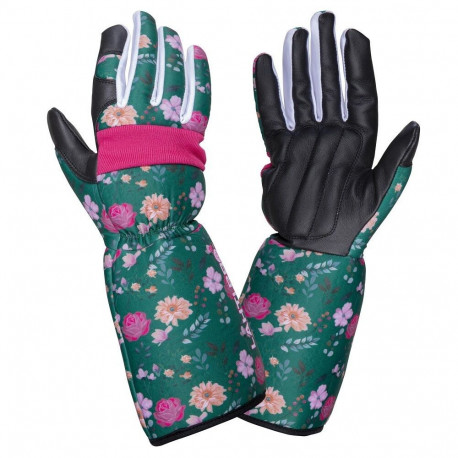 Rękawice sk. koz. ziel. długie l272907p, karta, "7",ce,lahti