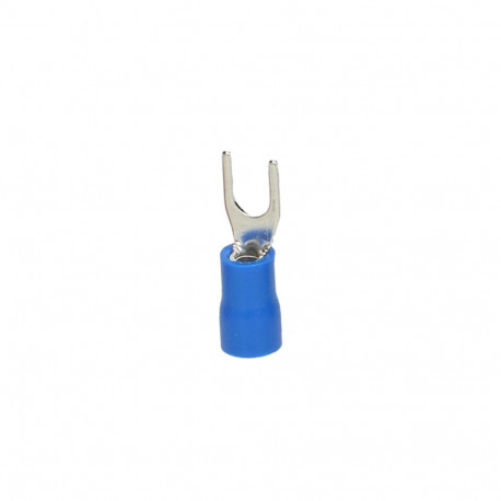 Isoleeritud kahvelklemm, maksimaalne ristlõige 2,5mm², kruviava M4, blister 25tk