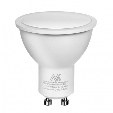 Żarówka LED Maclean, GU10, 7W, 220-240V~, 50/60Hz, barwa ciepła biała, 3000K, 490 lumenów, MCE437 WW