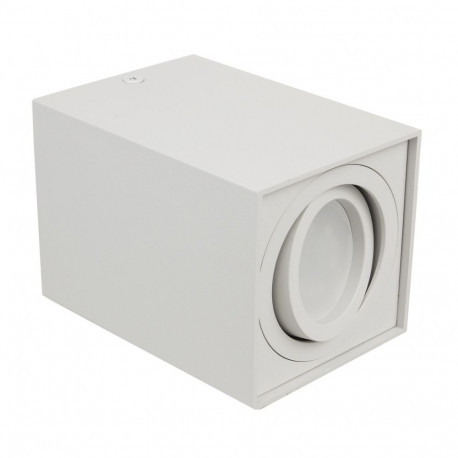 Tuba / oprawa natynkowa Maclean, punktowa, halogenowa, kwadratowa, aluminiowa, GU10, kolor biały, 80