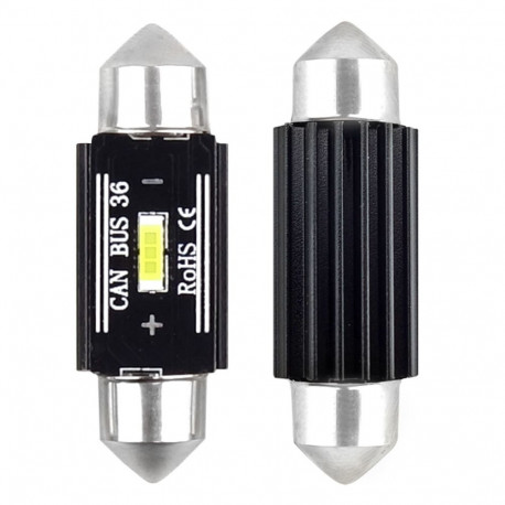 led canbus 1860 1smd ülieredad festoon c5w c10w c3w 36mm valge 12v 24v amio-02442 pirnid