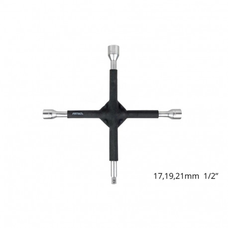 Gummeeritud ristvõti 17 mm 19 mm 21 mm 1/2" amio-02402