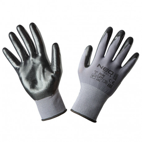 Rękawice robocze, nylon pokryty nitrylem, 4131X, rozmiar 9 (5 tk.)