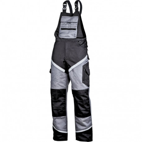 Ogrodniczki czarno-szare z pasami odblask., "m", ce, lahti