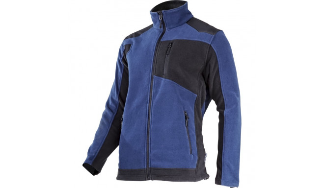 fliisjakk tugevdatud tumesinine-must, "s", ce, lahti