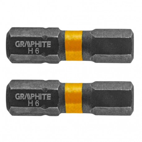 Bity udarowe HEX6 x 25 mm, 2 szt.