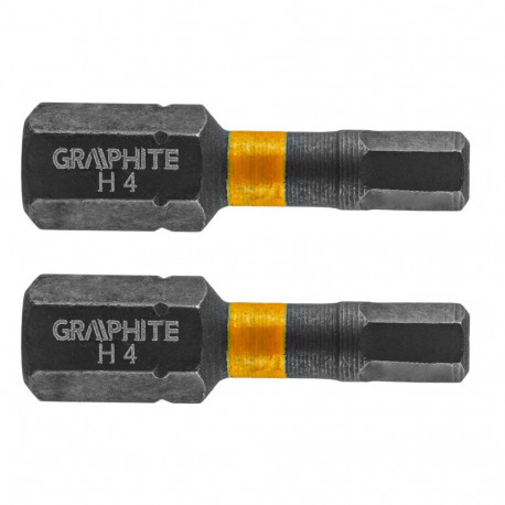 Kuuskantotsikud HEX4 x 25 mm, 2 tk.
