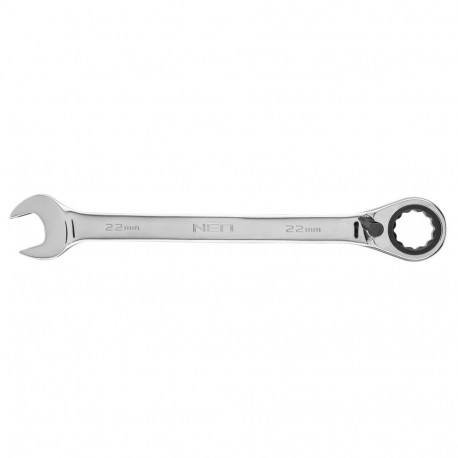 Klucz płasko-oczkowy z grzechotką i przełącznikiem 22 mm