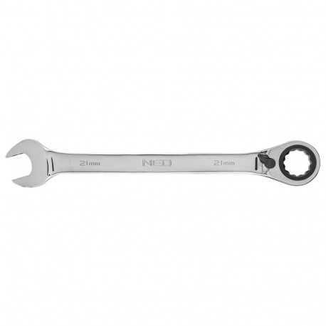 Klucz płasko-oczkowy z grzechotką i przełącznikiem 21 mm