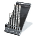 Zestaw wierteł do betonu SDS Plus, quatro, zestaw 5 szt. - 5, 6 x 110 mm + 8, 10, 12 x 160 mm Zestaw wierteł do betonu SDS Plus, quatro, zestaw 5 szt. - 5, 6 x 110 mm + 8, 10, 12 x 160 mm