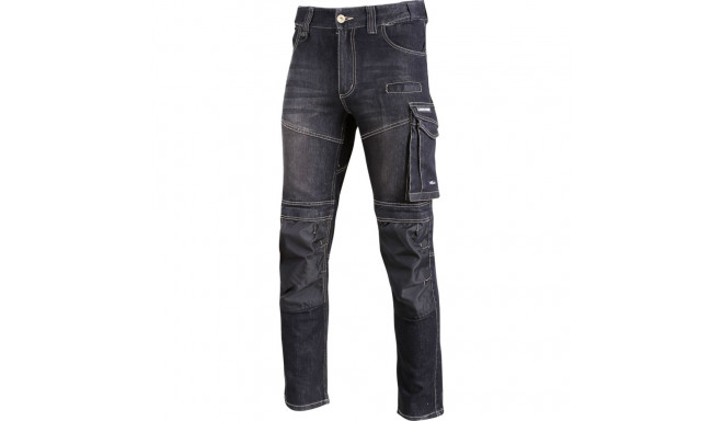 Spodnie jeansowe czarne stretch ze wzmocn., "2xl", ce, lahti