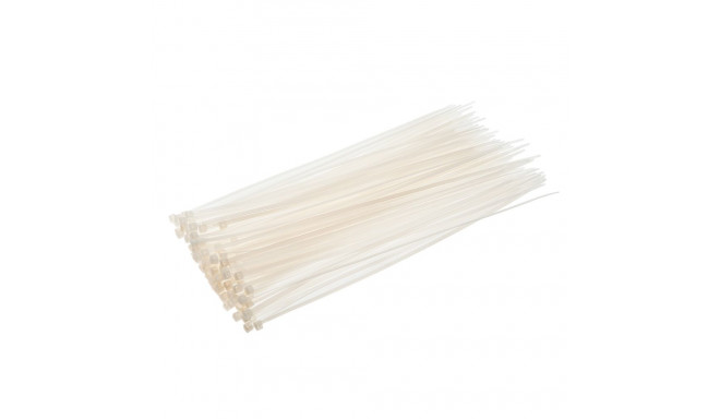 Opaski zaciskowe 2.5 x 100 mm, 100 szt., białe (5 tk.)