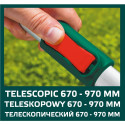 Sekator do gałęzi kowadełkowy teleskopowy 670 mm, średnica cięcia 45 mm, uchwyty aluminiowe