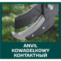Sekator do gałęzi kowadełkowy 710 mm, średnica cięcia 42 mm, uchwyty aluminiowe