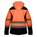Kurtka robocza ostrzegawcza softshell z kapturem, pomarańczowa, rozmiar S