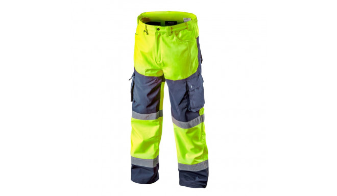 Spodnie robocze ostrzegawcze softshell, żółte, rozmiar XL