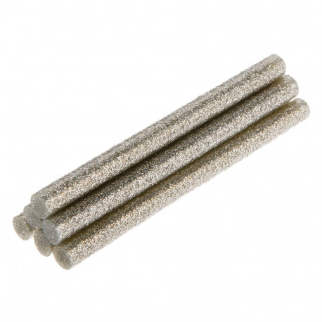 Wkłady klejowe 8 mm, brokatowe srebrne, 6 szt. (5 tk.)