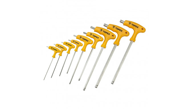 Klucze Torx typu "T" T10-T50, zestaw 9 szt.