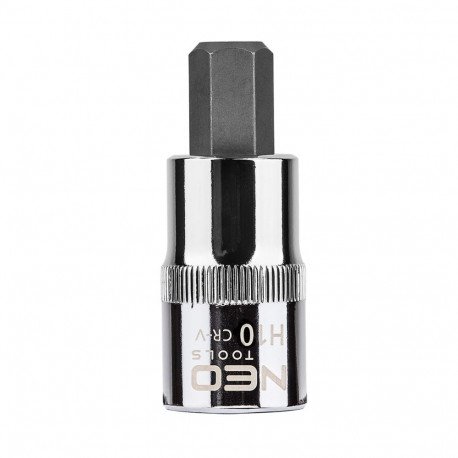 Końcówka sześciokątna na nasadce 1/2", H10 x 55 mm